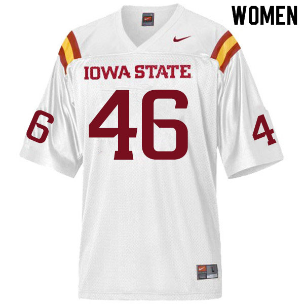 Iowa State Cyclones Women's #46 Answer Gaye Nike NCAA Authentic White College Stitched Football Jersey VQ42Z47QO